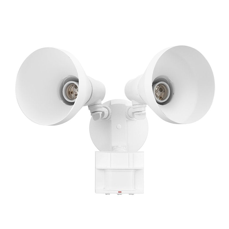 GLOBE ELECTRIC globe 17000138 Security Flood Light, 2 -Lamp, Plastic Fixture, White Fixture ELECTRICAL GLOBE ELECTRIC