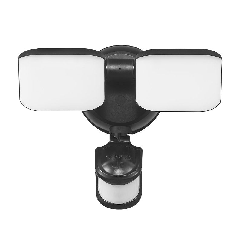 GLOBE ELECTRIC globe 17000208 Security Flood Light, LED Lamp, Daylight, 600 Lumens, 4000 K Color Temp, Black Fixture ELECTRICAL GLOBE ELECTRIC