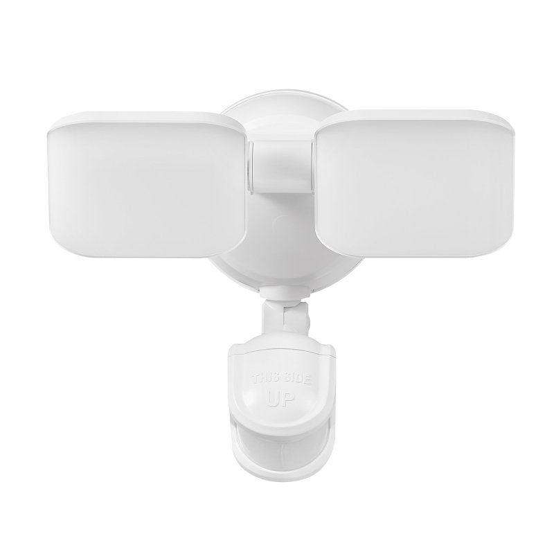 GLOBE ELECTRIC globe 17000224 Security Flood Light, LED Lamp, Daylight, 600 Lumens, 4000 K Color Temp, White Fixture