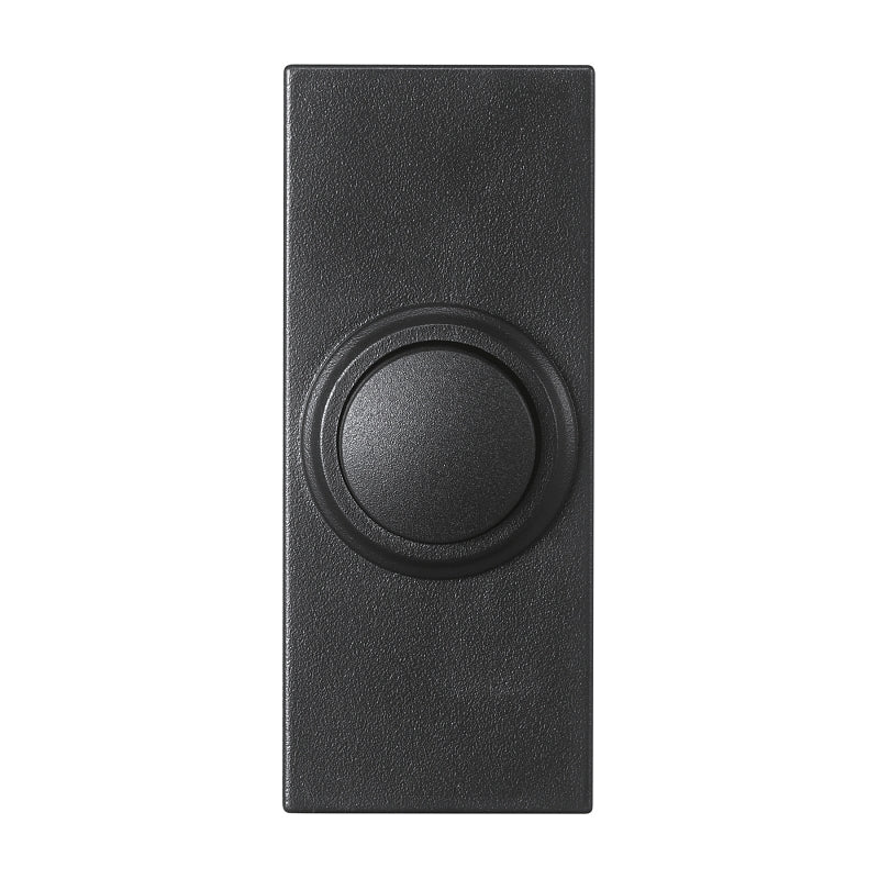 HEATH-ZENITH Heath Zenith 18000159 Pushbutton Doorbell, Wireless, Rectangular, Black