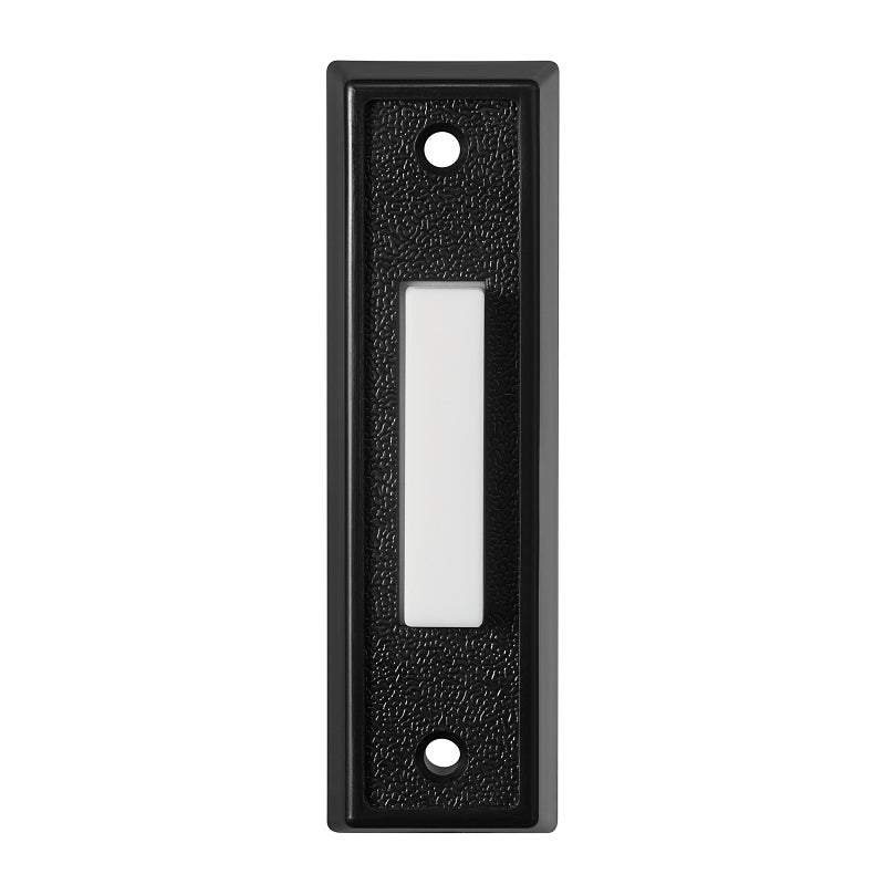 HEATH-ZENITH Heath Zenith 18000221 Wired Doorbell Pushbutton, Wired, Black/White
