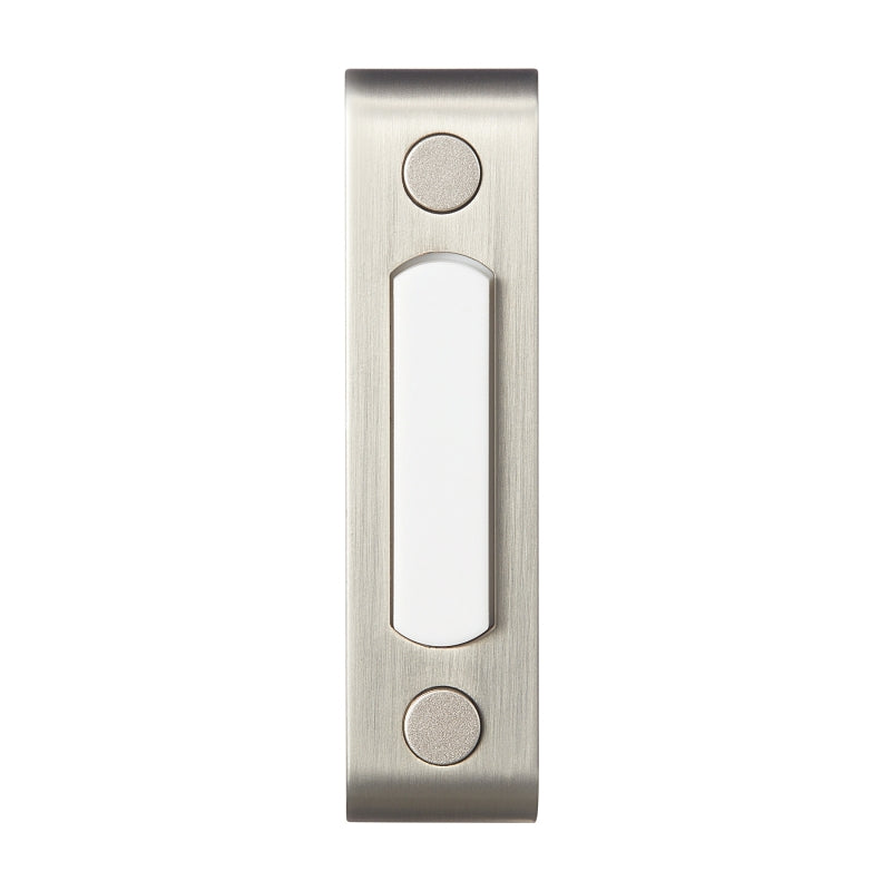 HEATH-ZENITH Heath Zenith 18000217 Pushbutton Doorbell, Wired, Rectangular, Silver