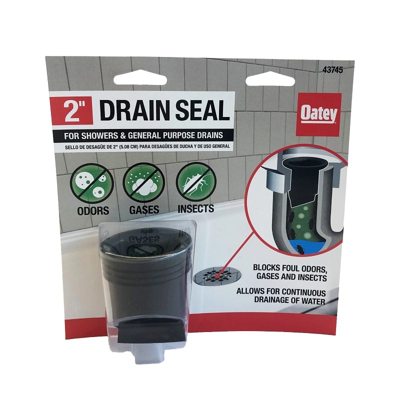 OATEY Oatey 43745 Drain Seal, PVC, Black, For: 2 in Standard Pipe PLUMBING, HEATING & VENTILATION OATEY