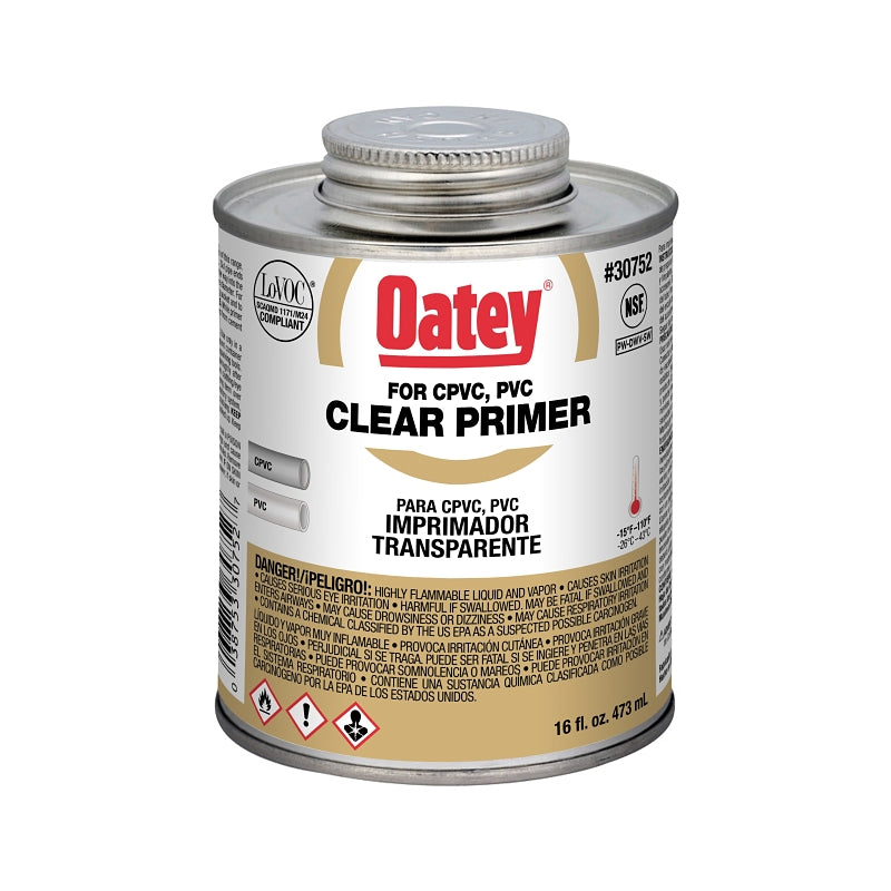 OATEY Oatey 30752 Primer, Liquid, Clear, 16 oz PLUMBING, HEATING & VENTILATION OATEY