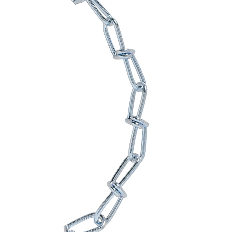 BARON Baron 45961 Double Loop Chain, 2/0, 20 ft L, 255 lb Working Load, Low Carbon Steel, Electro Galvanized/Zinc Plated HARDWARE & FARM SUPPLIES BARON