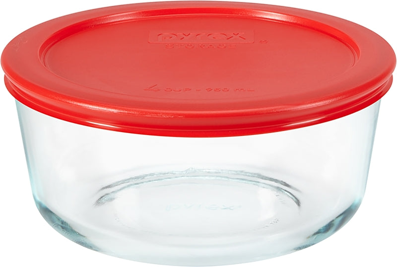 PYREX BOWL STORAGE ROUND GLASS 4CUP