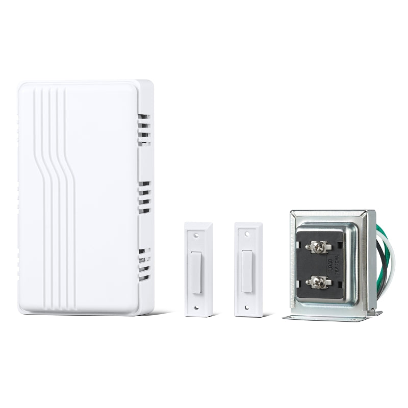HEATH-ZENITH Heath Zenith SL-27102-02 Doorbell Kit, Wired, 16 V, Ding, Ding-Dong Tone, 95 dB, White