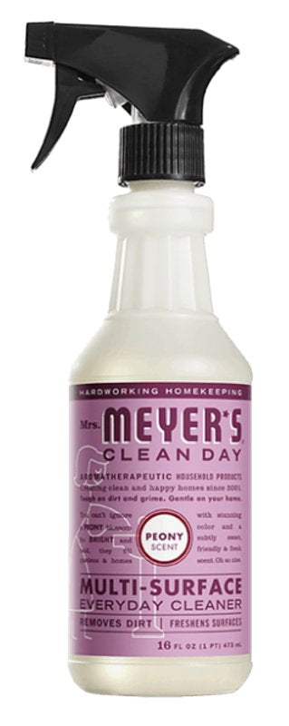 MRS. MEYERS Mrs. Meyer's 70061 Cleaner, 16 fl-oz Bottle, Liquid, Peony
