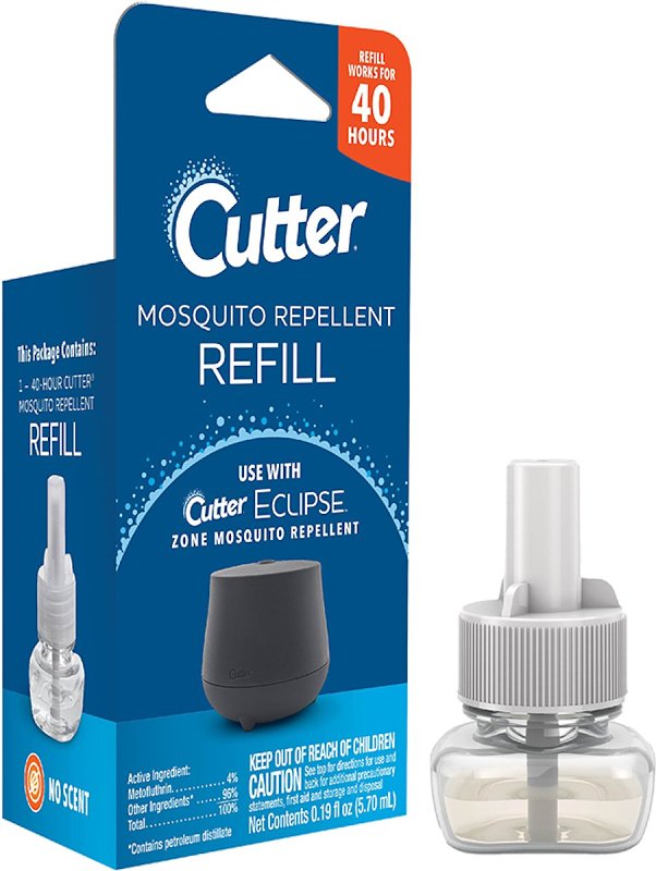 CUTTER Cutter Eclipse HG-97202 Mosquito Repellent Refill, Liquid, Slight Solvent, 0.19 lb LAWN & GARDEN CUTTER