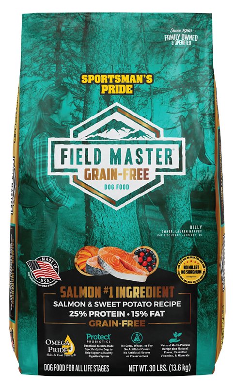 SPORTSMAN'S PRIDE Sportsman's Pride Field Master 10166 Dog Food, Small, Medium, Large Breed, Dry, Salmon, Sweet Potato, 30 lb Bag PET & WILDLIFE SUPPLIES SPORTSMAN'S PRIDE