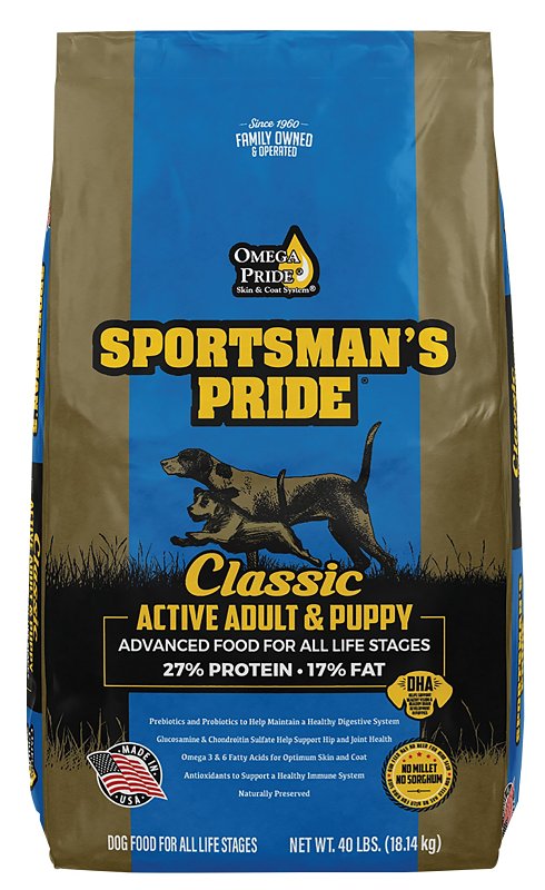 SPORTSMAN'S PRIDE Sportsman's Pride Classic 10321 Dog Food, Adult, Puppy Breed, Dry, 40 lb Bag