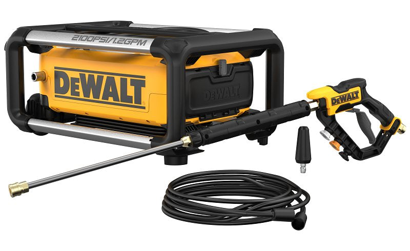 DEWALT DEWALT DWPW2100 Electric Cold Water Pressure Washer, 13 A, Axial Cam Pump, 2100 psi Operating, 1.2 gpm, Turbo Nozzle