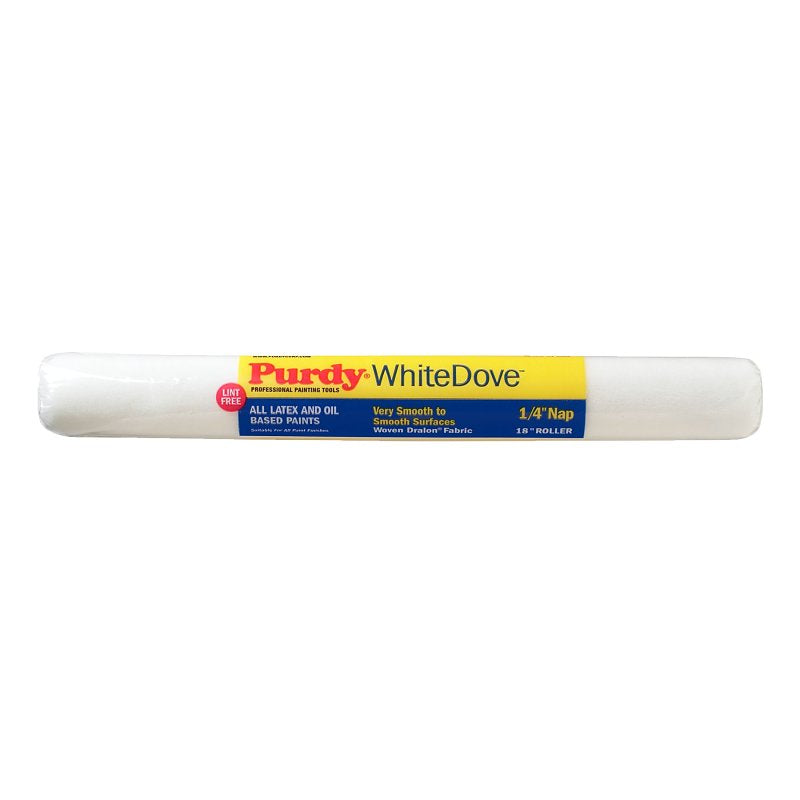 PURDY Purdy WhiteDove 144662181 Paint Roller Cover, 1/4 in Thick Nap, 18 in L, Woven Dralon Fabric Cover PAINT PURDY