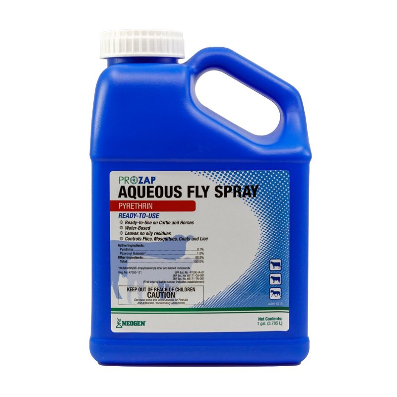 PROZAP Prozap 1217010 Aqueous Fly Spray, Liquid, Clear, Mild, 1 gal