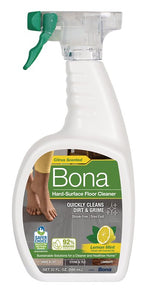 BONA Bona WM700051224 Hard-Surface Floor Cleaner, 32 oz Bottle, Liquid, Lemon-Like, Clear