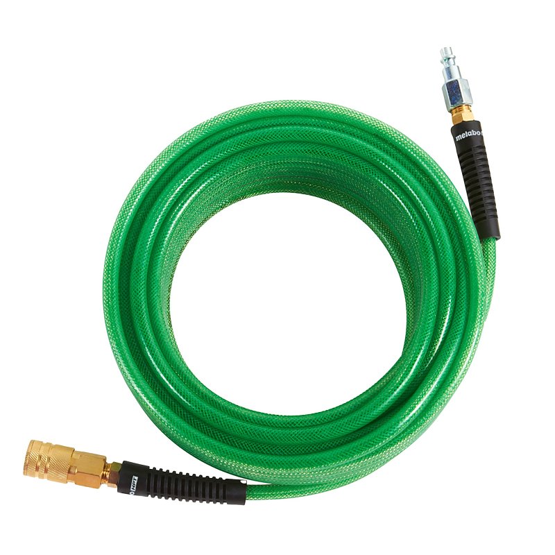 METABO HPT Metabo HPT 115155M Air Hose with Industrial Fittings, 1/4 in OD, 50 ft L, Crimped x Compression, 300 psi Pressure, Green TOOLS METABO HPT