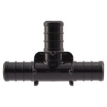 SHARKBITE SharkBite UP362A5 Pipe Tee, 1/2 in, Barb, PEX-B, Polymer, Black, 200 psi Pressure