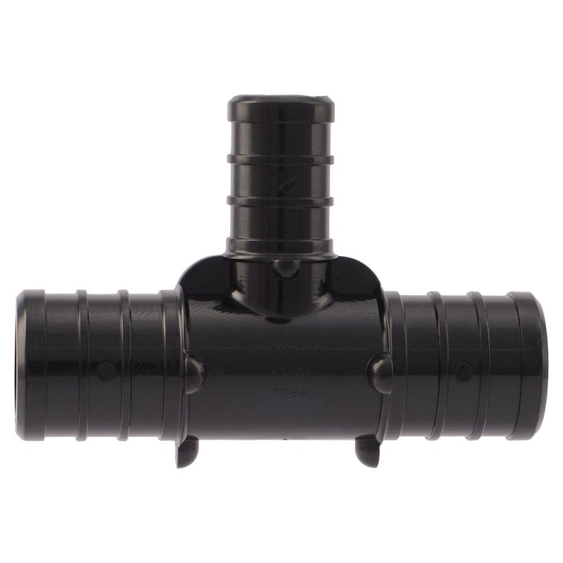 SHARKBITE SharkBite UP412A5 Reducing Pipe Tee, 1/2 x 3/4 in, PEX-B, Plastic, 160 psi Pressure