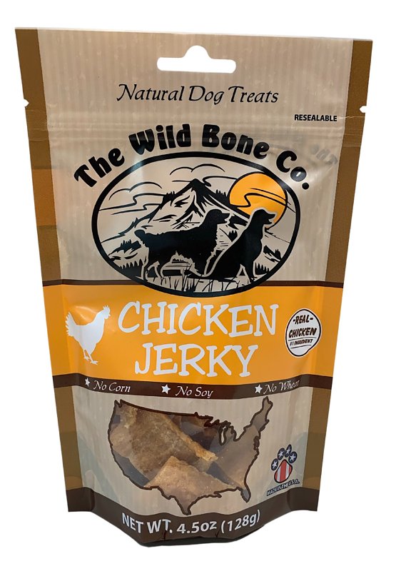 THE WILD BONE CO The Wild Bone Co 1930 Dog Treat, All, Jerky, Chicken, 4.5 oz