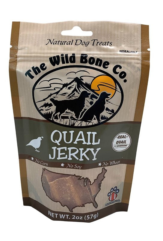 THE WILD BONE CO The Wild Bone Co 1950 Dog Treat, All, Jerky, Quail, 2 oz
