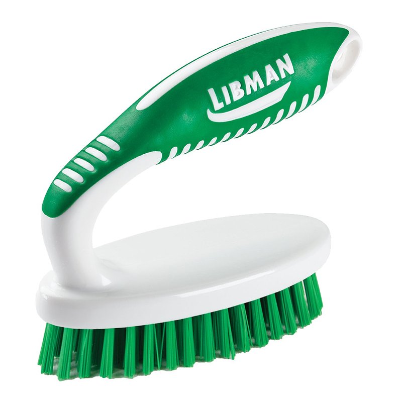 THE LIBMAN COMPANY Libman 15 Small Scrub Brush, 3/4 in L Trim, Polymer, 4-1/4 in W Brush, 5-1/4 in OAL, Green CLEANING & JANITORIAL SUPPLIES THE LIBMAN COMPANY