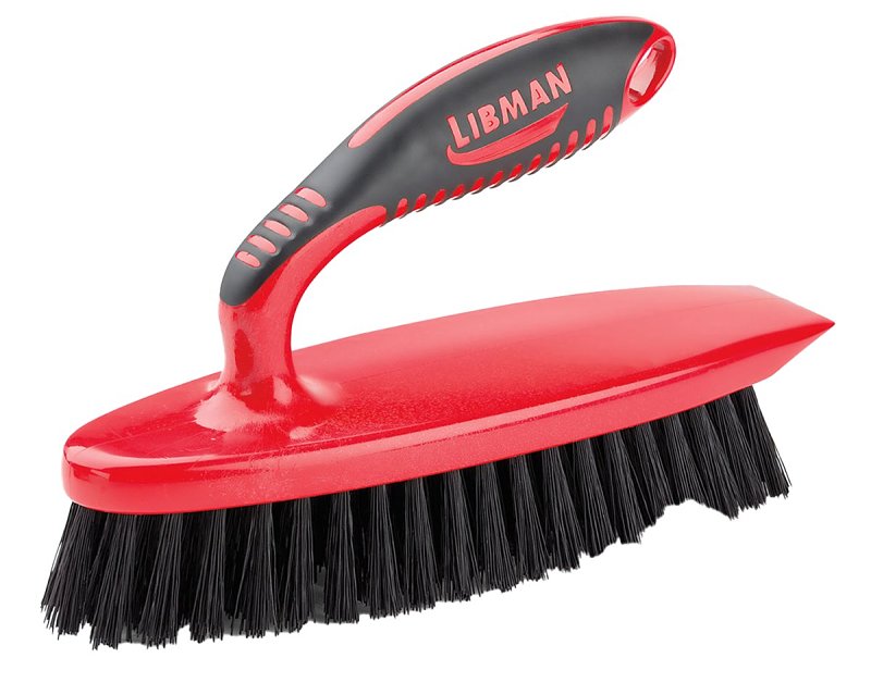 THE LIBMAN COMPANY Libman 525 Scrub Brush, 1 in L Trim, Pet, 7-1/2 in W Brush, 8 in OAL, Red CLEANING & JANITORIAL SUPPLIES THE LIBMAN COMPANY