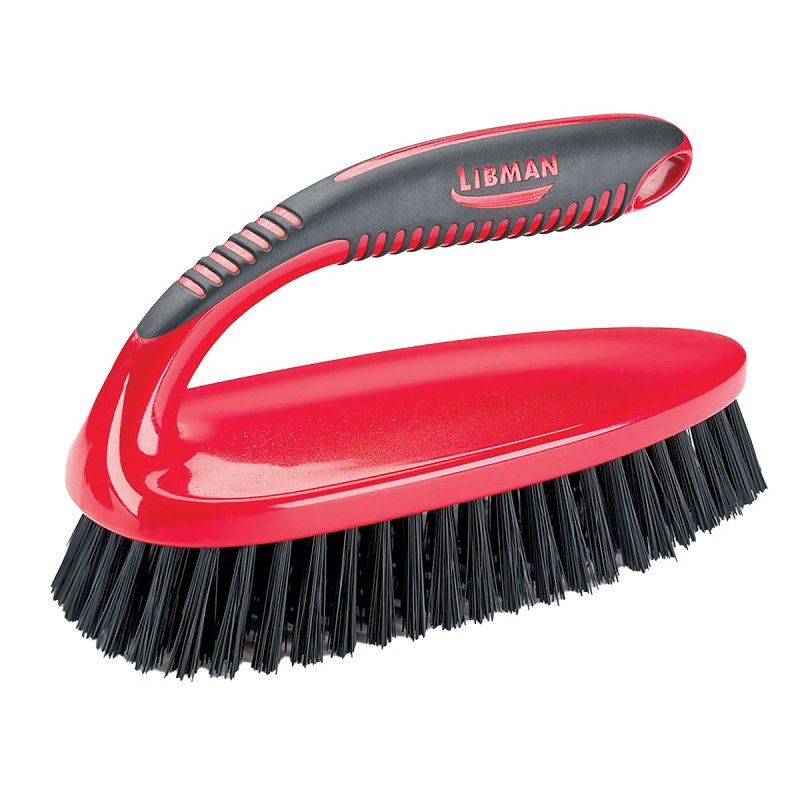 THE LIBMAN COMPANY Libman 567 Big Scrub Brush, 1 in L Trim, PET, 3-1/2 in W Brush, 9 in OAL, Red