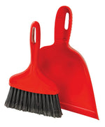 THE LIBMAN COMPANY Libman 906 Dustpan with Whisk Broom, 12 in L, 10 in W, Polypropylene, Red