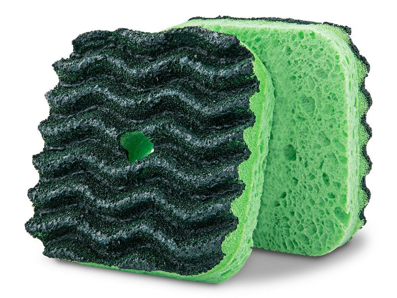 THE LIBMAN COMPANY Libman 2106 Sponge with Suction Hanger, 4 in L, 4 in W, 1.88 in Thick, Cellulose/Synthetic, Green CLEANING & JANITORIAL SUPPLIES THE LIBMAN COMPANY