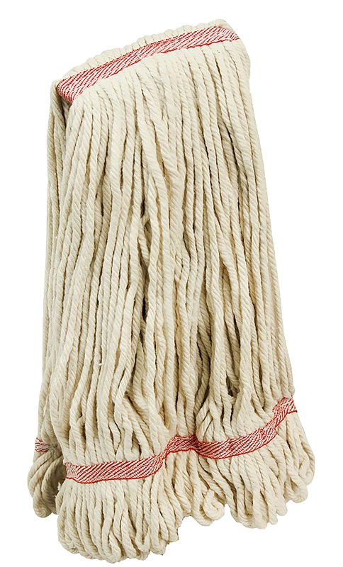 THE LIBMAN COMPANY Libman 972 Mop Refill, 1-1/4 in Headband, Cotton/Poly, Red/White