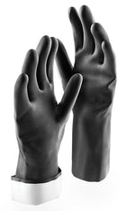 THE LIBMAN COMPANY Libman 1244 Industrial Grade Reusable Gloves, L, Rubber, Black