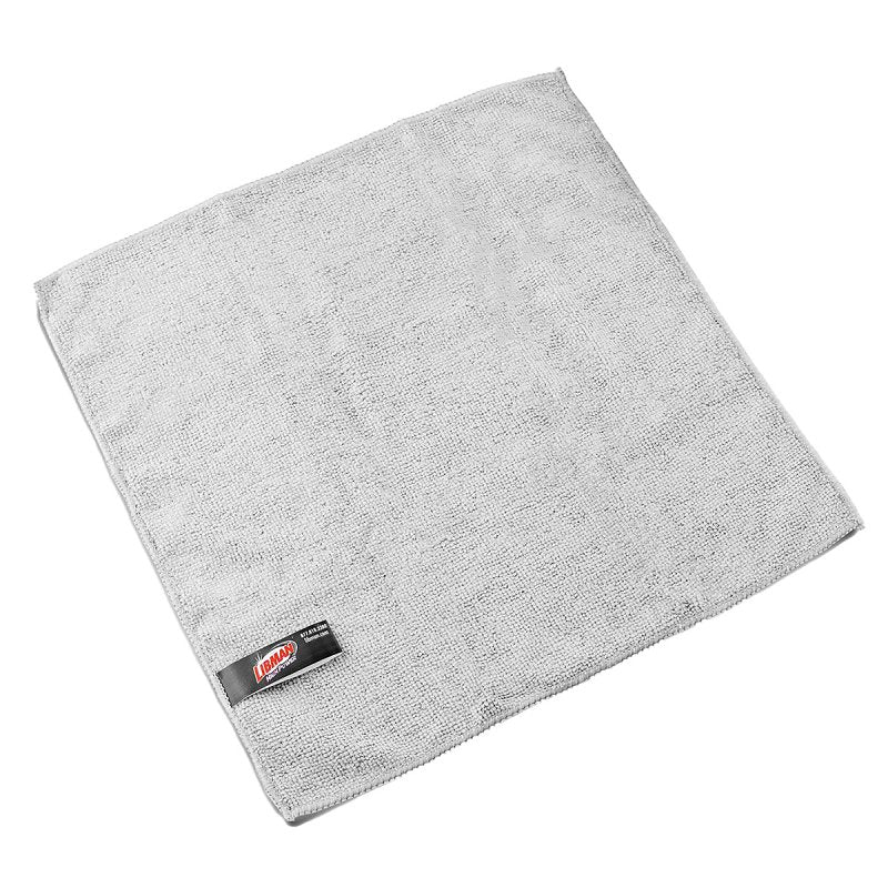 THE LIBMAN COMPANY Libman 1262 Cloth, 13-1/2 in L, 13-1/2 in W, Microfiber, Gray, 12-pack AUTOMOTIVE THE LIBMAN COMPANY