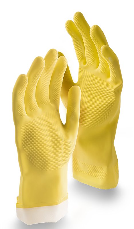 THE LIBMAN COMPANY Libman 1321 All-Purpose Reusable Gloves, M, 12 in L, Latex, Yellow