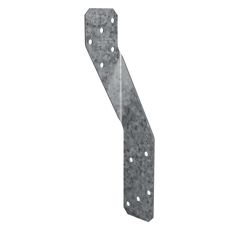 SIMPSON STRONG-TIE Simpson Strong-Tie H2.5T Hurricane Tie, 6.38 in L, 1-1/4 in W, Steel, Galvanized/Zinc