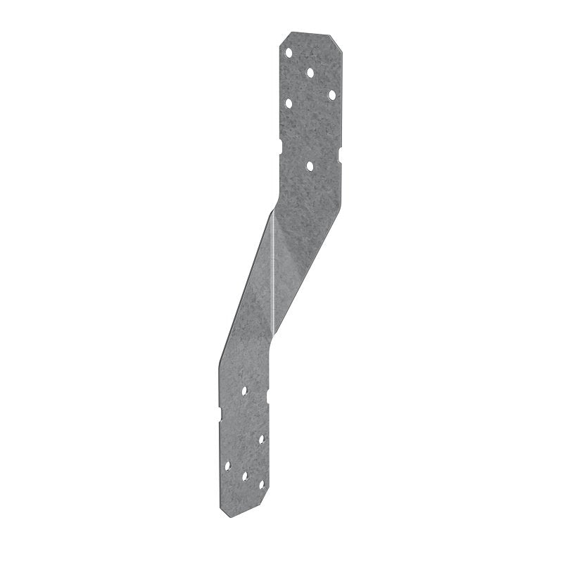 SIMPSON STRONG-TIE Simpson Strong-Tie H8 Hurricane Tie, 8 in L, 1-1/4 in W, Steel, Galvanized, Fastening Method: Nail