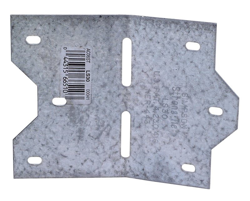 SIMPSON STRONG-TIE Simpson Strong-Tie LS LS30 Skewable Angle, 3-7/8 in H, Steel, Galvanized/Zinc