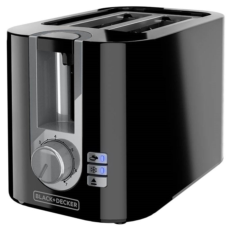 APPLICA CONSUMER PRODUCTS Black+Decker TR0025B Toaster, 850 W, 2 -Slice, 6, Knob Control, Aluminum/Plastic, Black APPLIANCES & ELECTRONICS APPLICA CONSUMER PRODUCTS