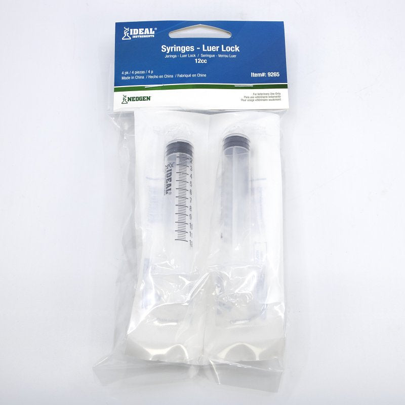 NEOGEN Neogen 9265 Luer Lock Syringe, 12 cc, Polypropylene, Clear HARDWARE & FARM SUPPLIES NEOGEN