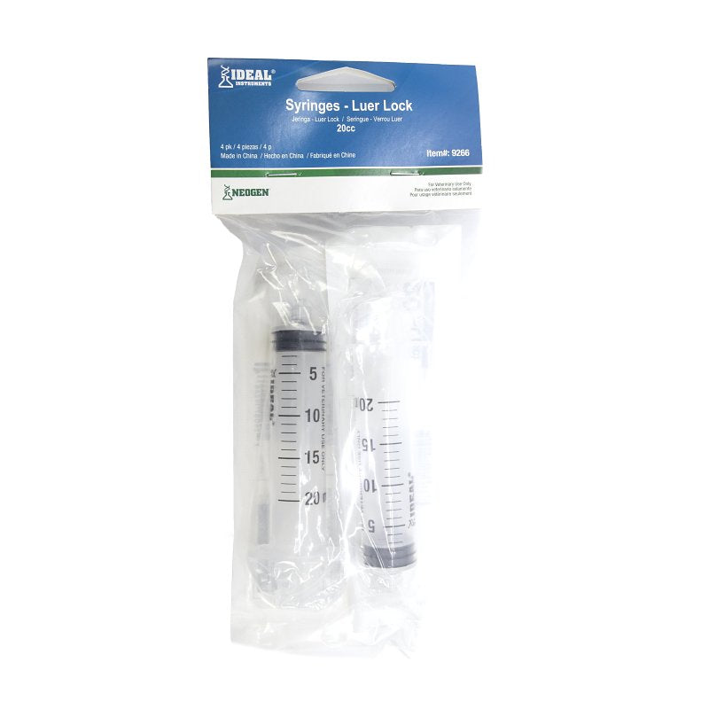 NEOGEN Ideal 9266 Luer Lock Syringe, 20 cc Capacity HARDWARE & FARM SUPPLIES NEOGEN