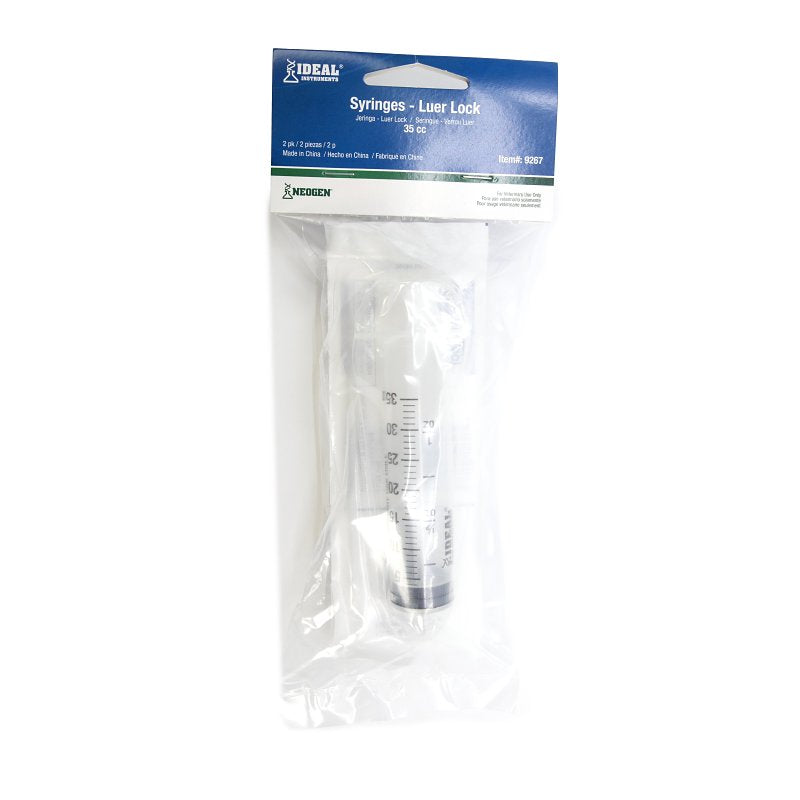 NEOGEN Neogen 9267 Luer Lock Syringe, 35 cc, Polypropylene, Clear HARDWARE & FARM SUPPLIES NEOGEN