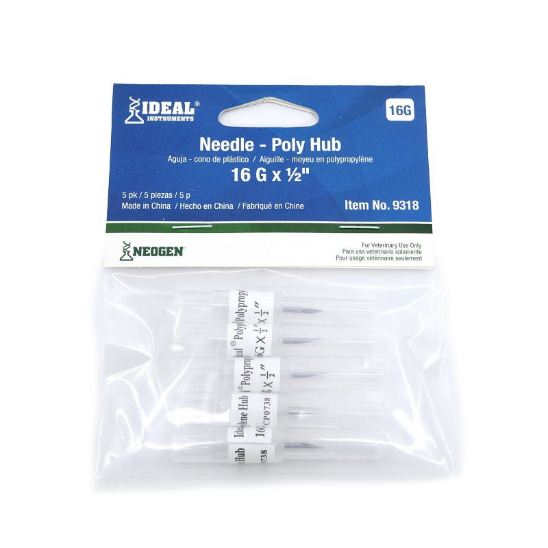 NEOGEN Neogen 9318 Hub Needle, 16 ga, 1/2 in L HARDWARE & FARM SUPPLIES NEOGEN