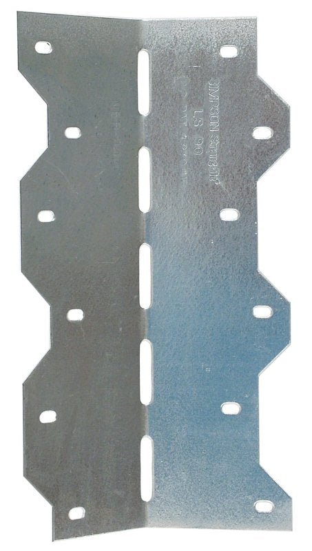 SIMPSON STRONG-TIE Simpson Strong-Tie LS LS90Z Skewable Angle, 3-1/2 in W, 1-1/4 in D, 7-7/8 in H, Steel, ZMAX