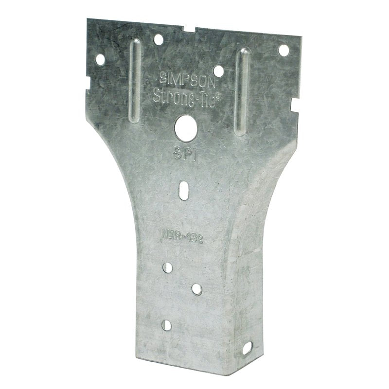 SIMPSON STRONG-TIE Simpson Strong-Tie SP1 Stud Plate Tie, 5-1/16 in L x 3-1/2 in W Dimensions, 20 ga, Steel, Galvanized/Zinc, 1/PK