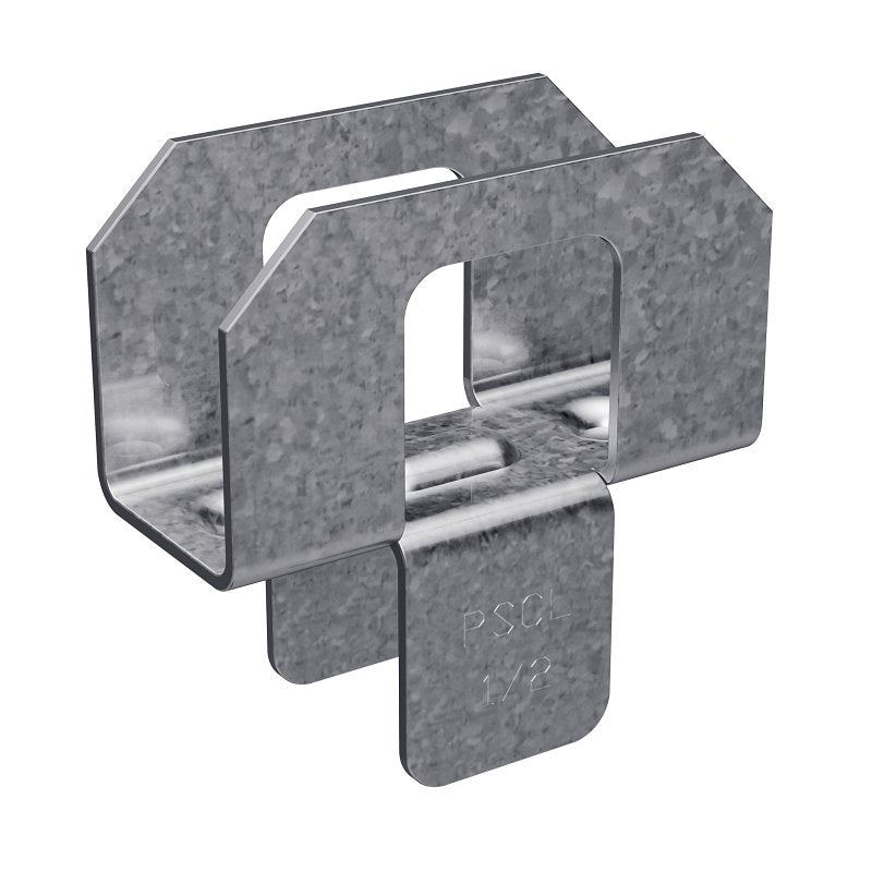 SIMPSON STRONG-TIE Simpson Strong-Tie PSCL Series PSCL 1/2-R50 Panel Sheathing Clip, 32 Roof Span, 20 ga Thick Material, Steel, 50/PK