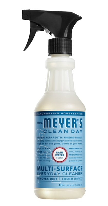 MRS. MEYERS Mrs. Meyer's Clean Day 11925 Everyday Cleaner, 16 fl-oz Bottle, Liquid, Rain Water, Colorless