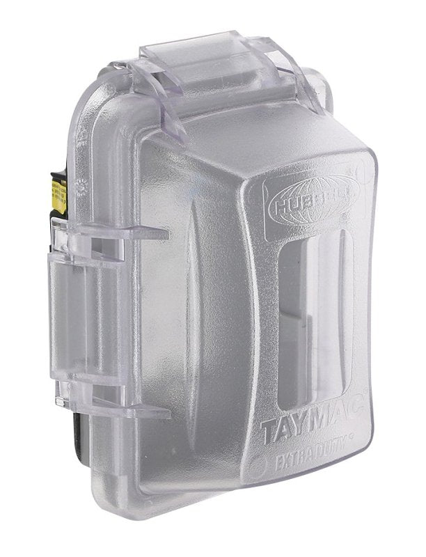 HUBBELL TayMac Extra Duty Series MG420CS Complete In-Use Cover Kit, 3.01 in L, 4.53 in W, 1-Gang, Aluminum, Clear ELECTRICAL HUBBELL