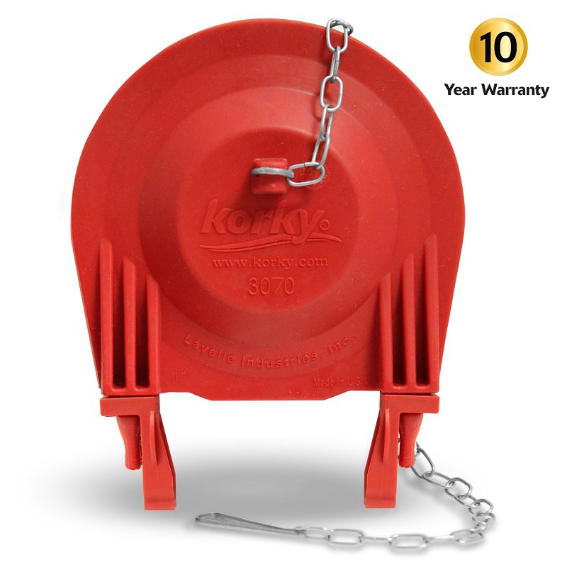 KORKY Korky 3070BP Universal Toilet Tank Flapper, Rubber, Red PLUMBING, HEATING & VENTILATION KORKY