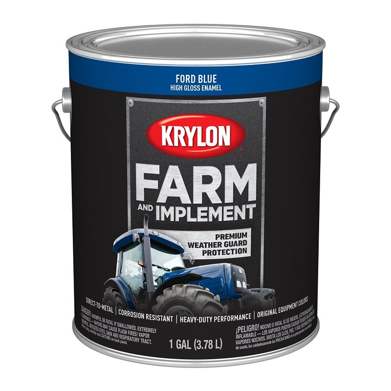 KRYLON Krylon K01967008 Farm and Implement Paint, 1 gal, Blue, Liquid