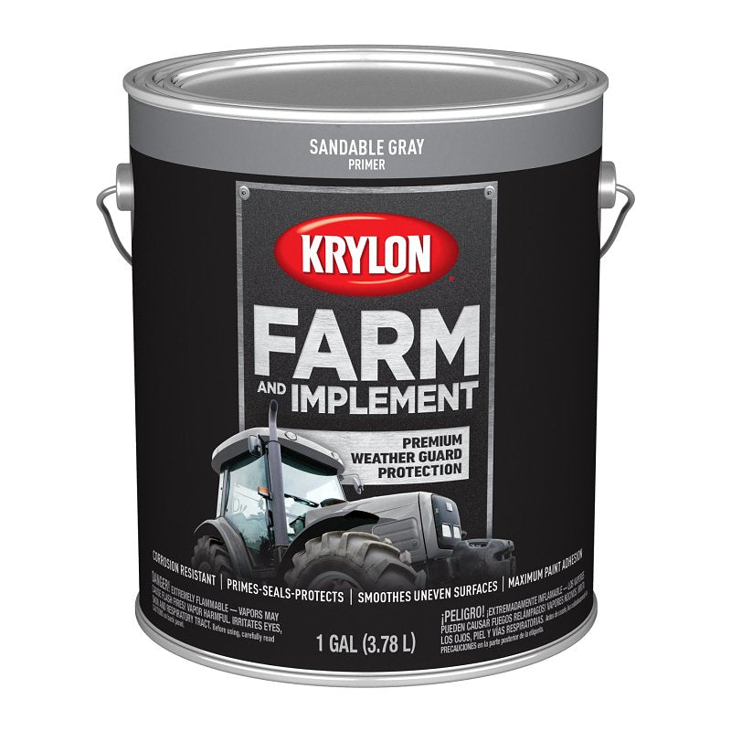 KRYLON Krylon K01981008 Farm and Implement Primer, 1 gal, Gray, Liquid