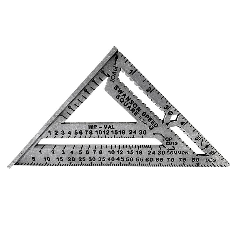 SWANSON TOOL Swanson S0100-A Speed Square, 1/8 in Graduation, Aluminum, 7-1/4 in L, 7 in W TOOLS SWANSON TOOL